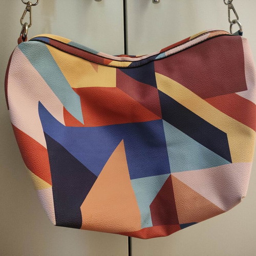 Parfois crossbody bag, colorful geometric pattern