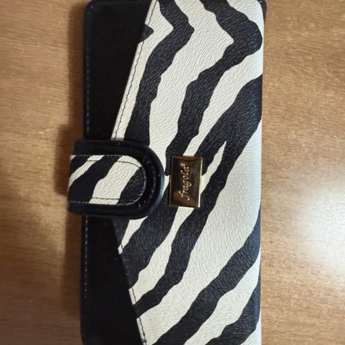 Fragola striped large wallet like new, black and white