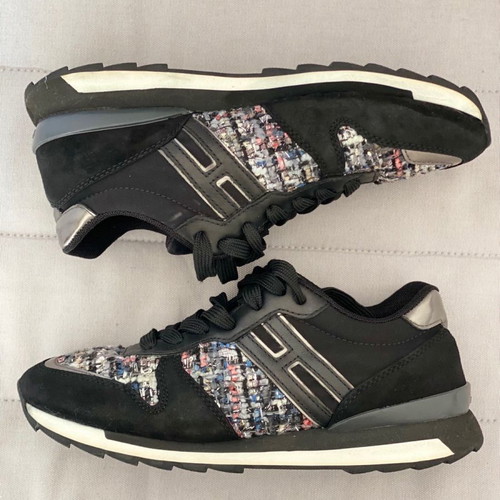 Hogan Rebel black athletic shoes like new, size 37