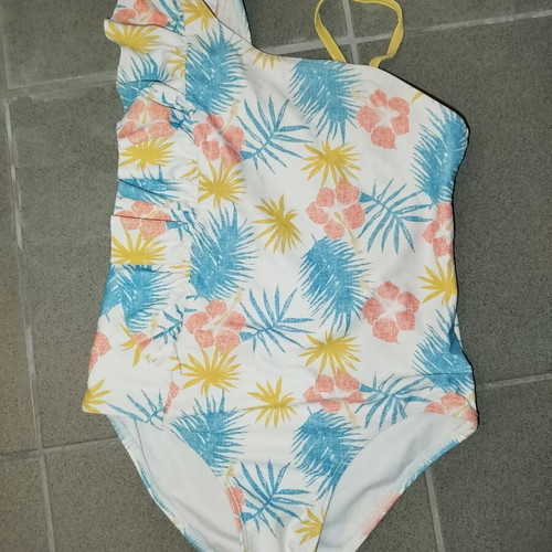 Orchestra Girls' One-Piece Swimsuit 12 Years Used, Colorful, Size 152 cm