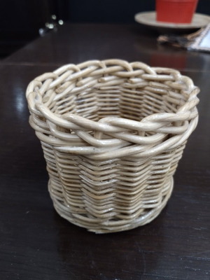 Wicker pencil holder like new