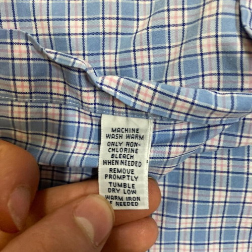 Ralph Lauren Longsleeve Shirt L, light blue white pink checked, black logo