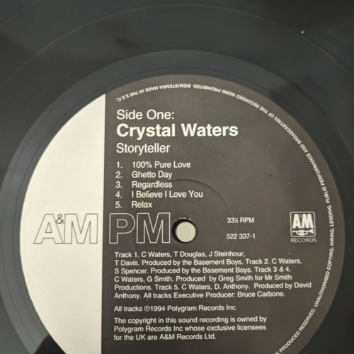 Crystal Waters Storyteller LP used, electronic music