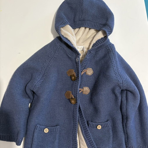 Mayoral blue knitted cardigan with fur lining, new, size 92 cm