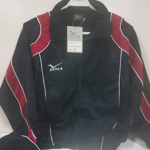 DNA polyester boys' tracksuit new, size 12, blue and red