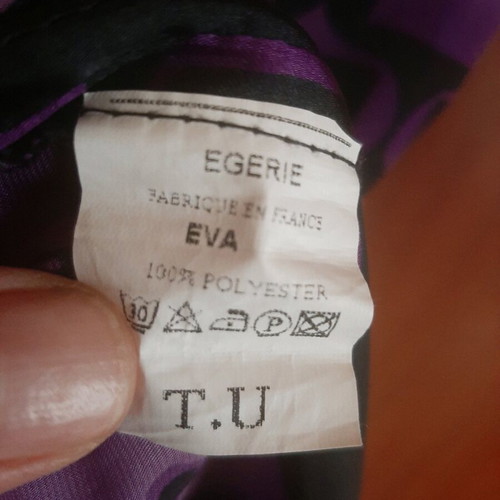 Purple French blouse dress like new with pop art designs one size