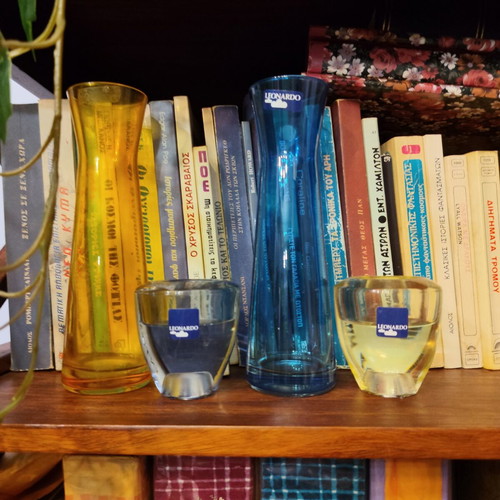 Leonardo vase and candle holder set like new