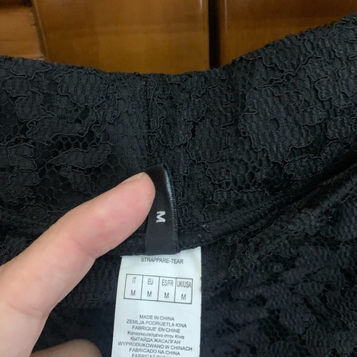Calzedonia lace pants with lining like new, black