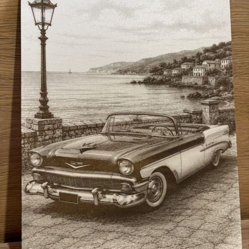 Laser Engraved Painting new, 30x22 cm