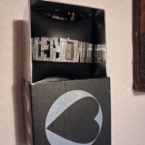 Morgan women's watch with rhinestones like new, silver
