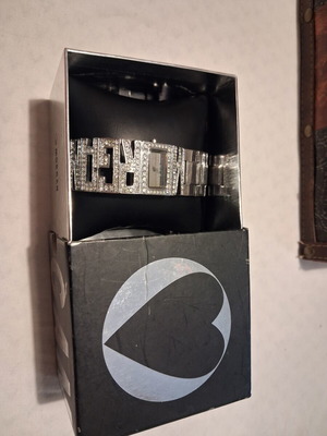 Morgan women's watch with rhinestones like new, silver