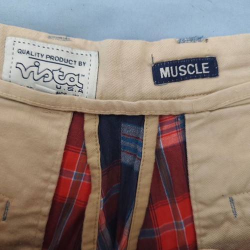 Men's plaid bermuda shorts Vista USA, 100% cotton, size M-L