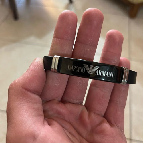 Emporio Armani men's bracelet black like new