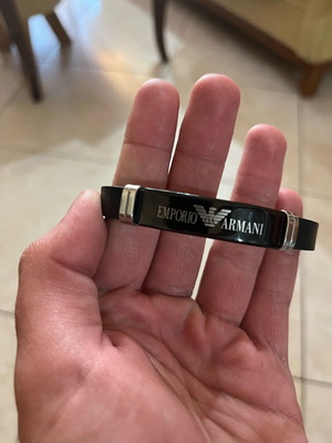 Emporio Armani men's bracelet black like new