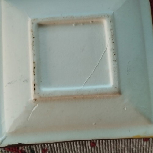 Painted plate with religious theme 9×9cm