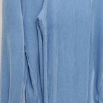 Satin pleated set like new, sky blue color
