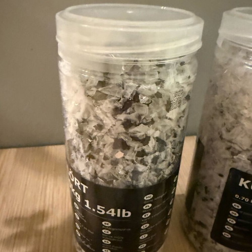 Decorative crushed glass with snow like new