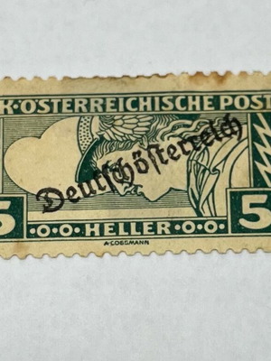 German Austria Hermes Stamp 1919 like new