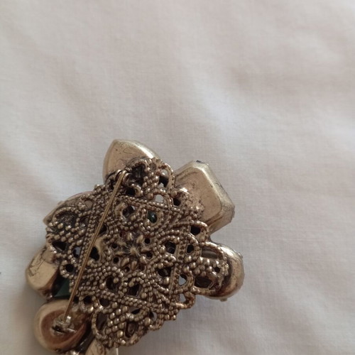 Vintage brooch 1950 with pearl replacement, like new