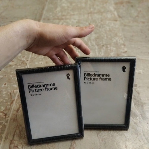 Billedramme picture frames set of 2, new, black 13x18 cm