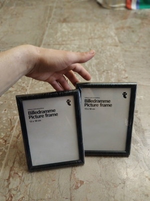 Billedramme picture frames set of 2, new, black 13x18 cm