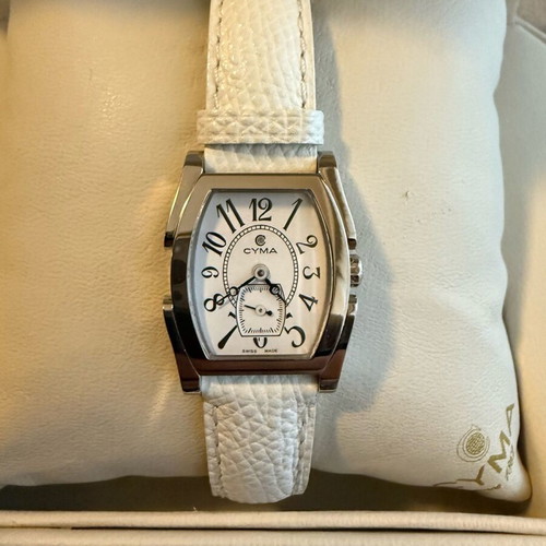 Cyma Le Locle Ladies Watch New White Full Set