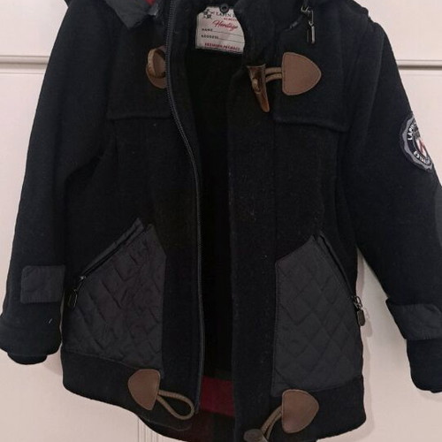 Lapin House coat for 2-year-old boy like new, black with detachable front part