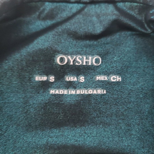 Women's shiny Oysho small leggings used green