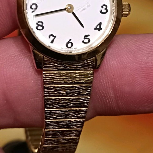 Rotary wristwatch gold plated used