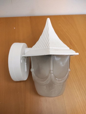 Plastic wall light white IP43 new for outdoor use