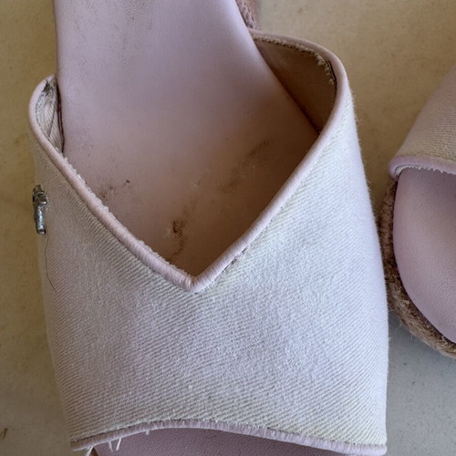 Calvin Klein Pink Wedge Sandals with CK Logo, size 41