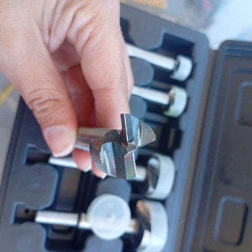 Powerfix Forstner wood drill bit set 5 pieces like new with case