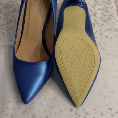 Elegant blue stiletto heels size 39 like new, 9 cm heel