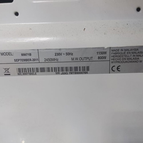 Samsung microwave oven, 20L, 800W, white