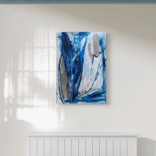 You Are Free Abstract Large Painting New, Acrylic on Paper