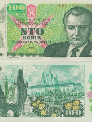 Czechoslovakia 100 Korun 1989 banknote like new