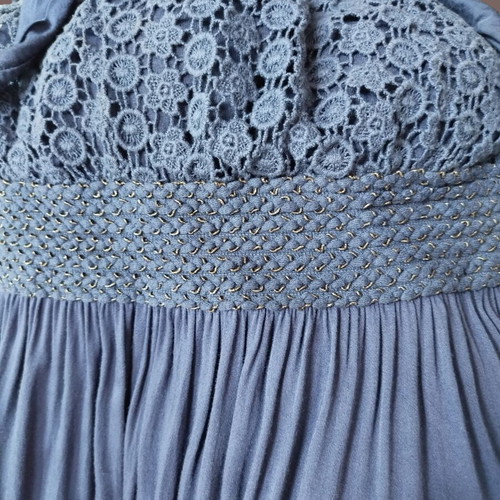 Maxi dress Pin Up dark blue like new, lace bust