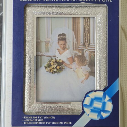 Photo album with metal frame like new