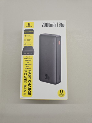 Baseus Airpow Fast Charge Power Bank 20000mAh 20W καινούργιο, μαύρο