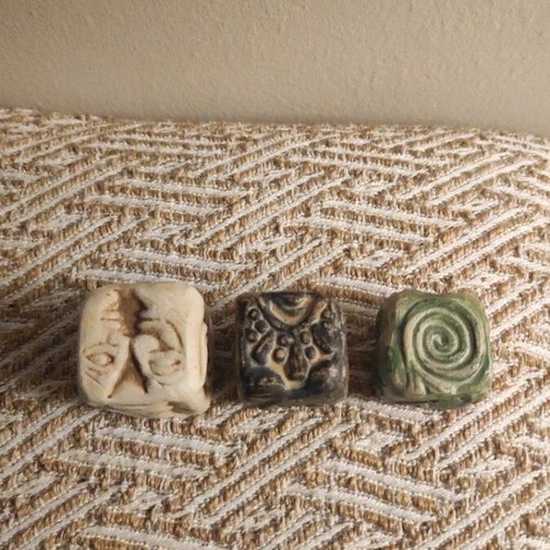 Navarino Icons Handcrafted Ceramic Fortune Cubes Game new