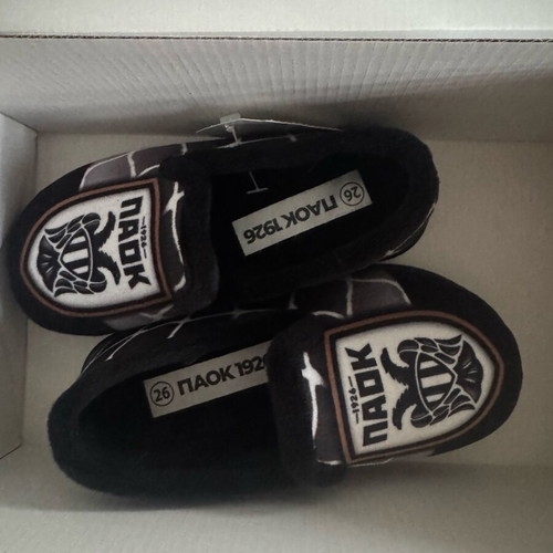 PAOK 1926 slippers size 26, warm home shoes
