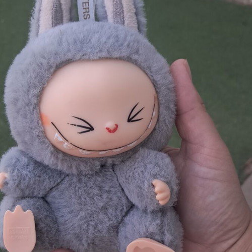 Pop Mart Labubu plush keychain, HeHe character, The Monsters Have a Seat series
