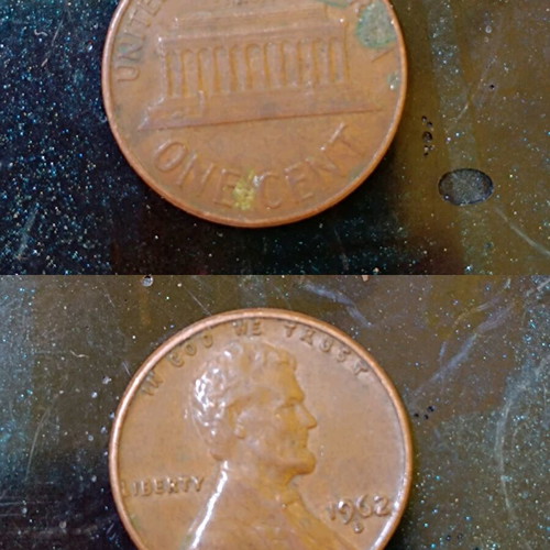 Dollar coin used, 1 cent 1962