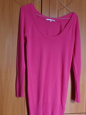 Knitted dress fuchsia size L like new Tally Weijl