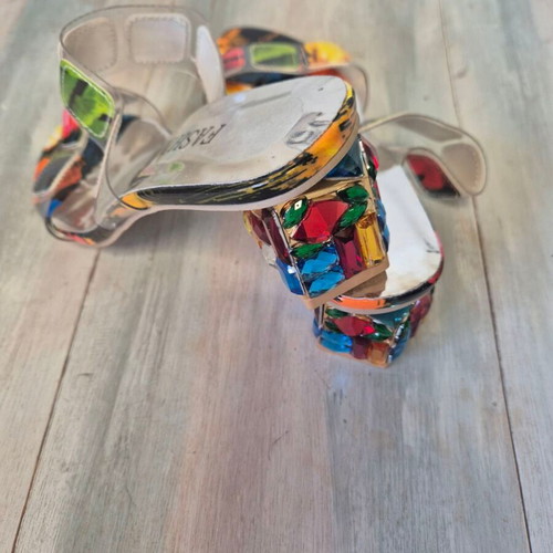Sandals with colorful stones and transparent details size 40 new