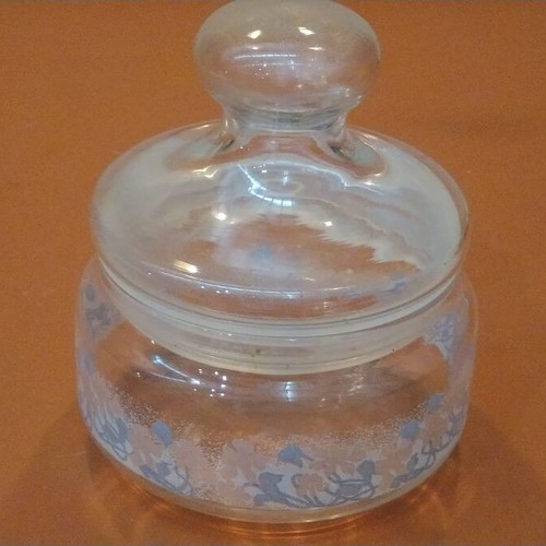 Storage jar for Greek coffee with beautiful decoration