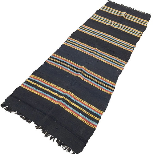 Vintage Handwoven Rug Multicolor 280x90 cm Like New