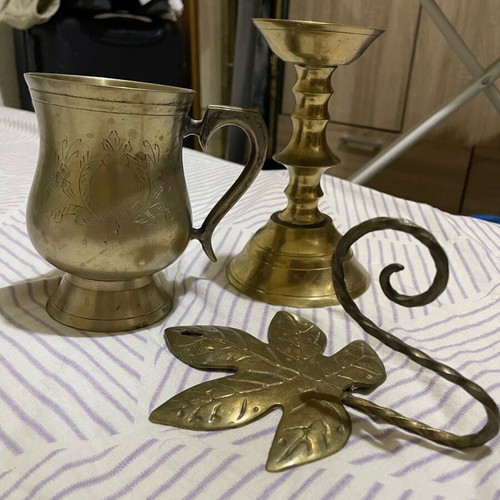 Brass decorations used, set of 3 pieces