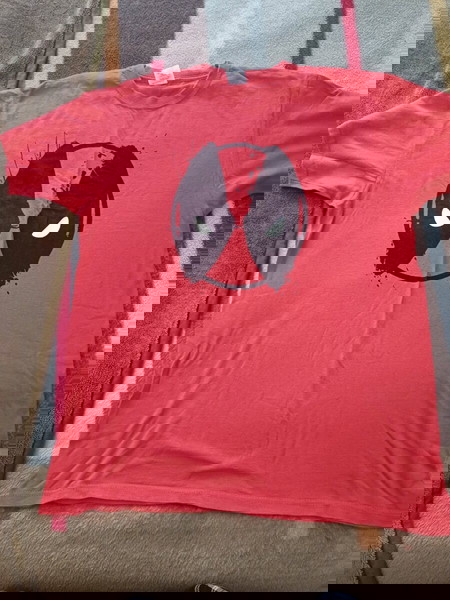 T shirt με deadpool μάσκα( fruit of the loom ) large