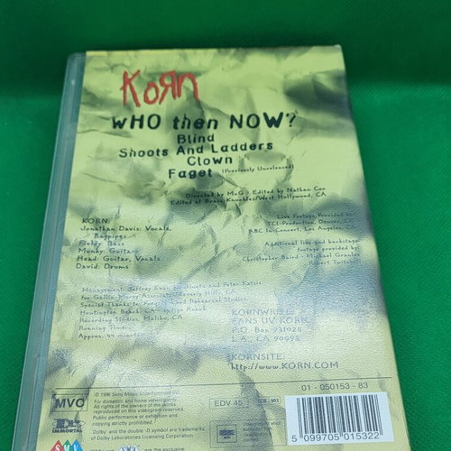 KORN Who Then Now? VHS used, rock